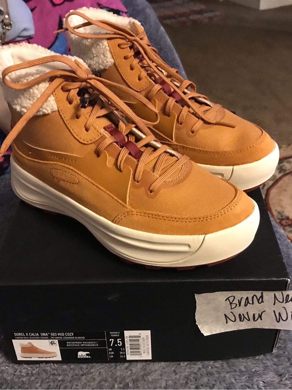 SOREL X CALIA Out 'N About 503 Mid Cozy Sneaker Boots (NWT)